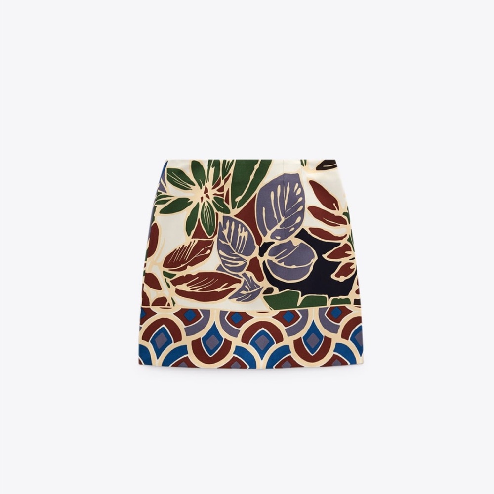 ZARA BLOGGERS FAVORITE PRINTED MINI SKIRT